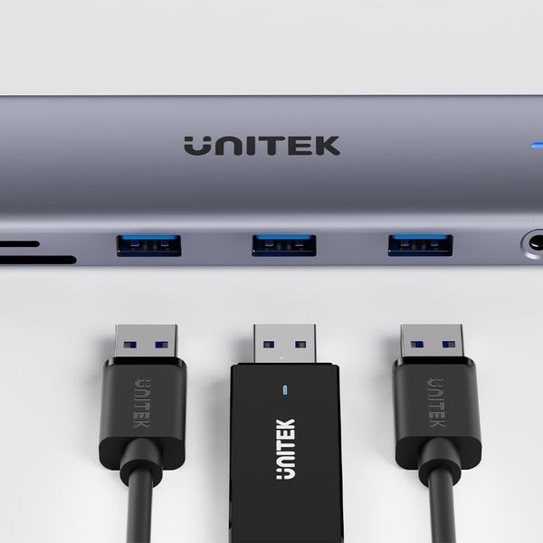 UNITEK D1113BGY01 interface hub 2 x USB 3.2 Gen 2 (3.1 Gen 2) Type-C 1000 Mbit/s Gr� #12