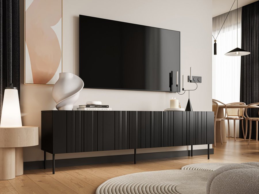 Cama RTV-skab ISLA 200x40x60 mat sort #3