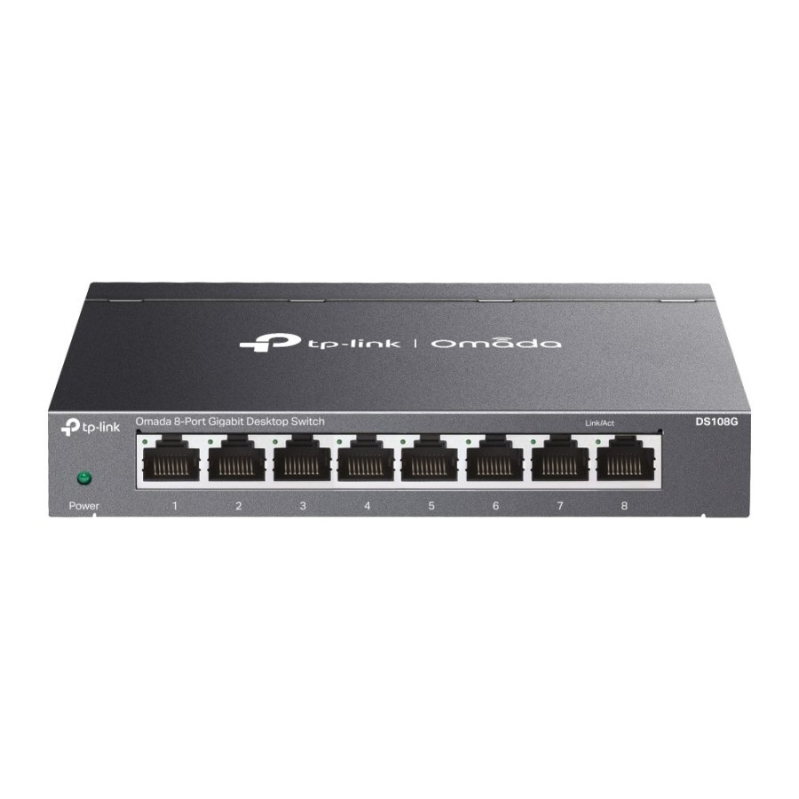 TP-Link Omada DS108G netv�rksswitch Ikke administreret Gigabit Ethernet (10/100/1000) Sort #1