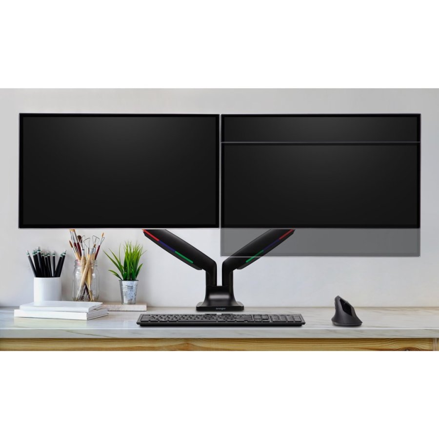 Kensington SmartFit One-Touch-arm til to sk�rme, som kan justeres i h�jden #6