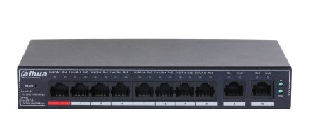 Dahua Technology SG4010P netv�rksswitch Administreret L2 Gigabit Ethernet (10/100/1000) Str�m over Ethernet (PoE) Sort #1