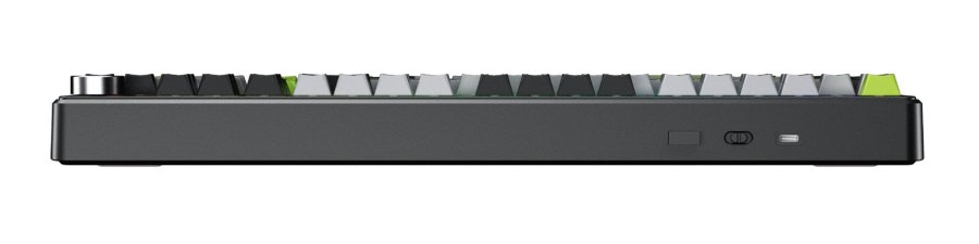 Tastatur med gasket-design F99 Pro Sort+Gr�+Gr�n med GrayWood-kontakter og RGB-belysning AULA #3
