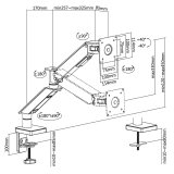 NanoRS Monitor TV Desk Mount Adjustable Tilt 17