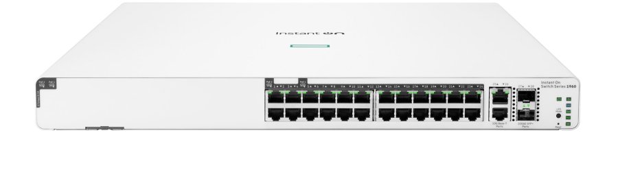HPE Aruba Networking Networking Instant On Switch 20p Gigabit CL4 4p Gigabit CL6 PoE 2p 10GBT 2p SFP+ 370W 1960 Administreret L2+ Gigabit Ethernet (10/100/1000) Str�m over Ethernet (PoE) 1U Hvid #1