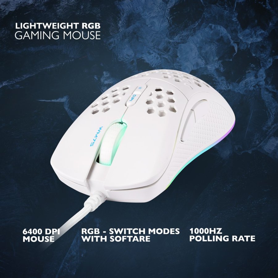 Deltaco Gaming GAM-108-W mus Spil H�jre h�nd USB Type-A Optisk 6400 dpi #8