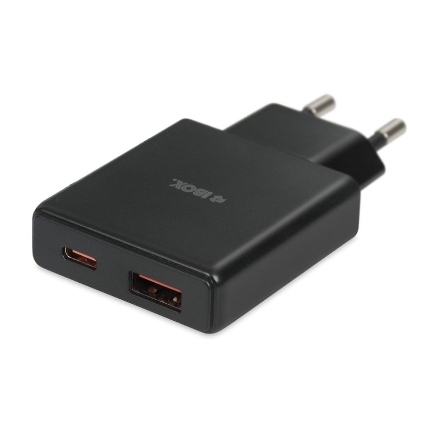iBOX C-43 Slim GaN PD30W netoplader, sort #1