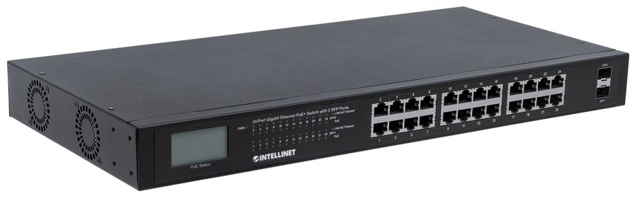 Intellinet 561242 netvrksswitch Ikke administreret Gigabit Ethernet (10/100/1000) Strm over Ethernet (PoE) 1U Sort #3