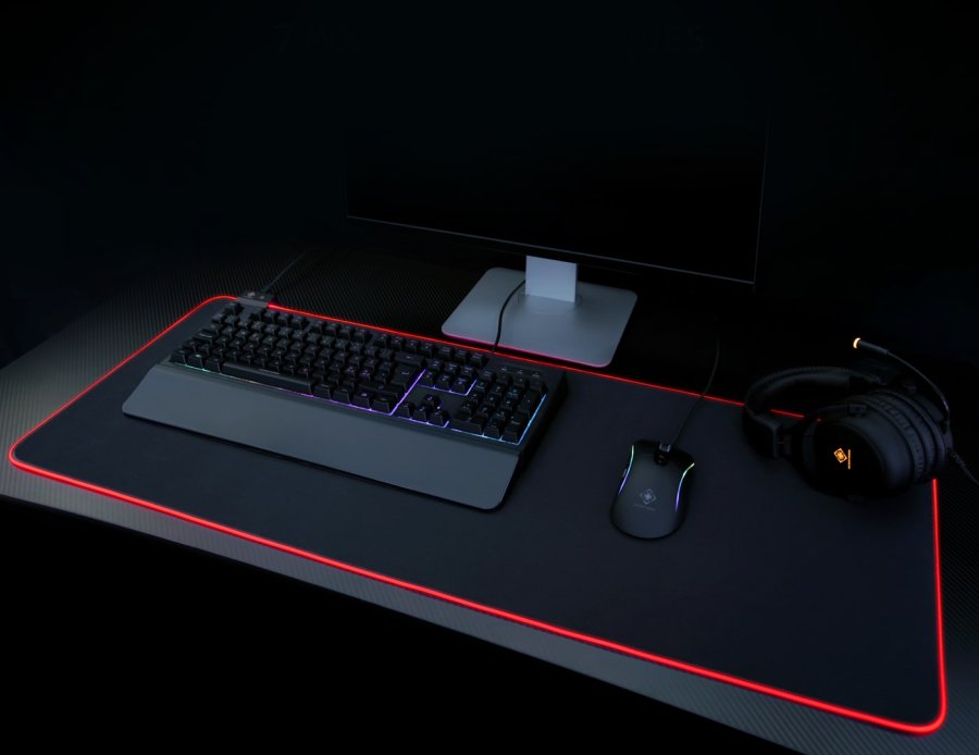 Deltaco Gaming DMP310 RGB Mousepad, 900x360x4mm, 13 LED modes, black #3