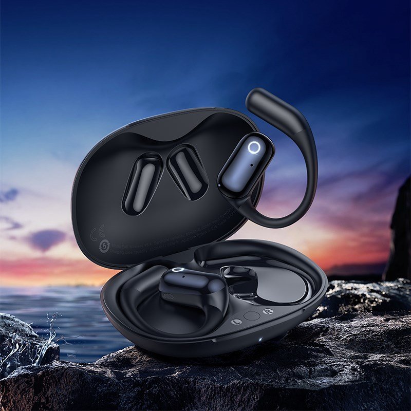 Hoco EA6 Trdlst headset med bne rer Forbindelse/musik Bluetooth Sort #3