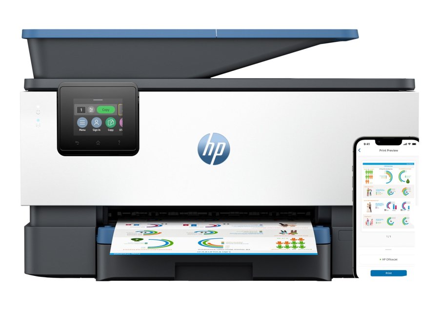 HP OfficeJet Pro 9125e Tr�dl�st All-in-One Farve Printer, Instant Ink; 2-sidet printning #1