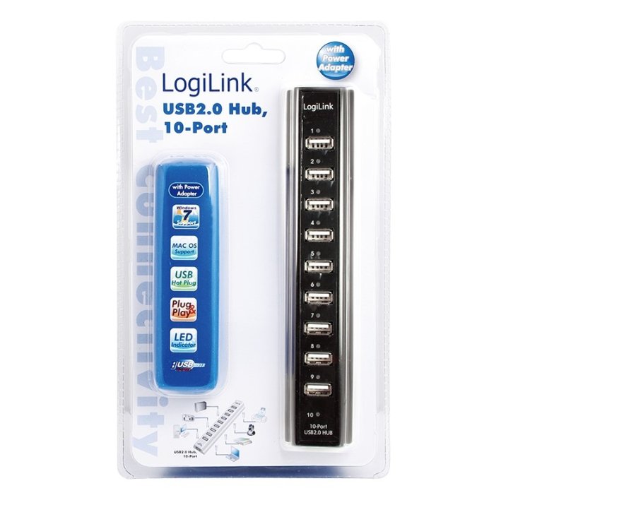 LogiLink UA0096 interface hub 480 Mbit/s Sort #4