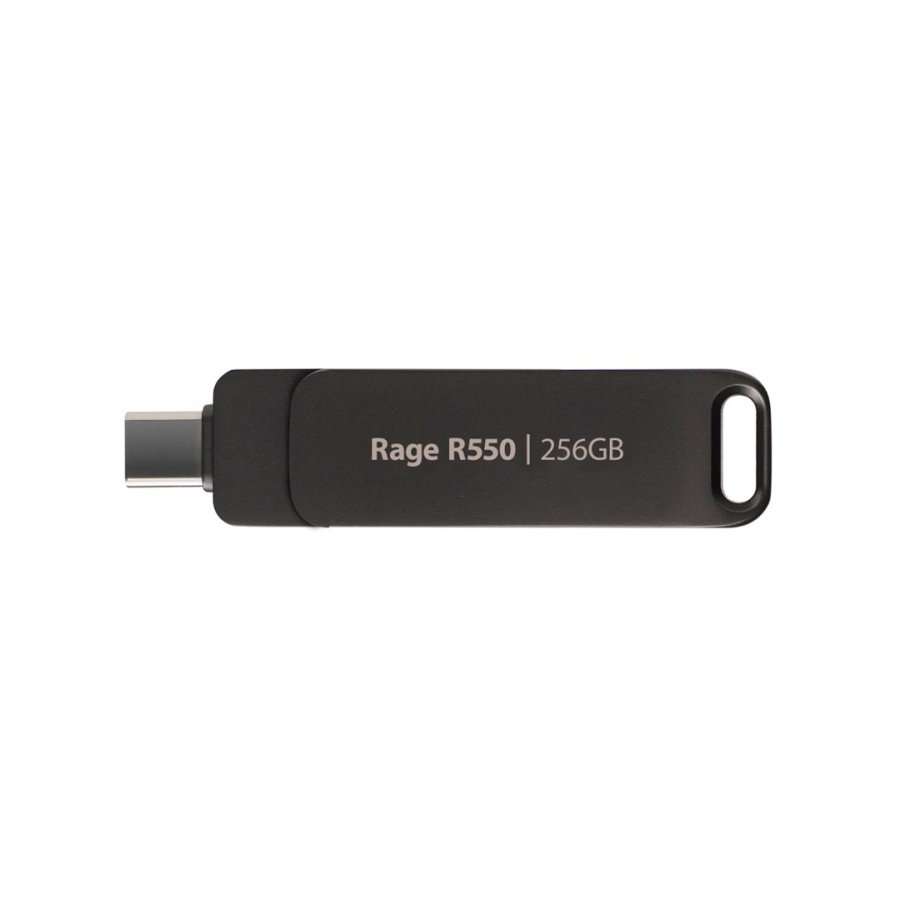Flashdrive PATRIOT Rage R550 256GB 100 MB/S USB A+C Drejeligt design (PE256GR550DSAD) Sort #3