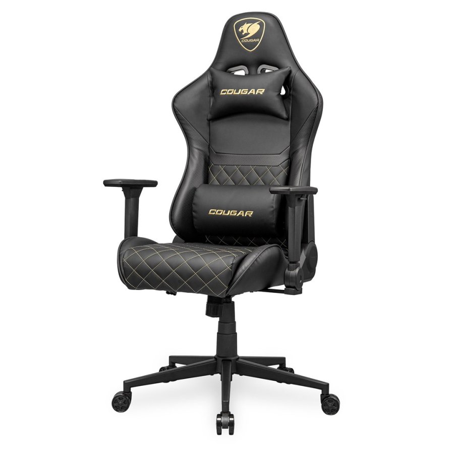 COUGAR CGR-AO2-GLB Universal gamingstol Polstret s�de Sort, Guld #3