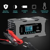 Qoltec 52493 Lader 12V 10A | Ensretter med reparationsfunktion til AGM GEL LiFePO4 batteri | LCD #3