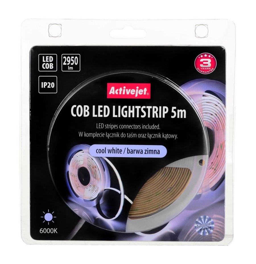 Activejet AJE-COB 5m zim led strips Universal stribelys Indendrs #3