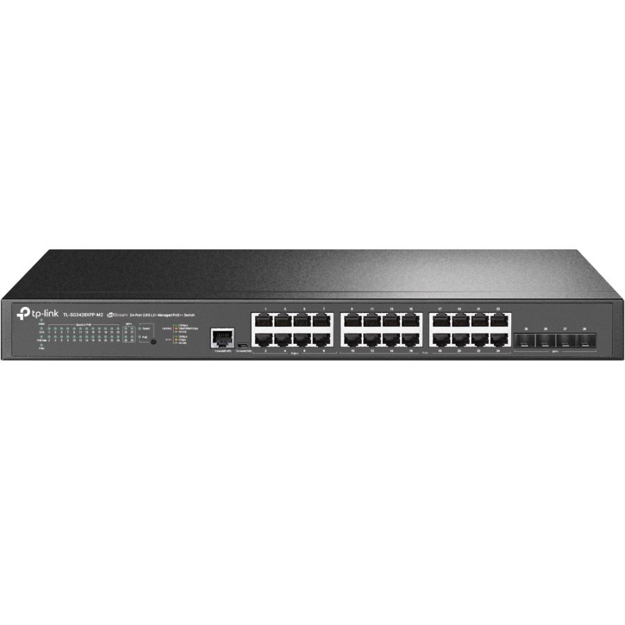 TP-Link JetStream TL-SG3428XPP-M2 netv�rksswitch Administreret L2+ 2.5G Ethernet (100/1000/2500) Str�m over Ethernet (PoE) 1U Sort #1