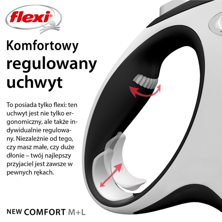 Flexi New COMFORT 8 m Sort, Gr Hund Fleksibel hundesnor #3