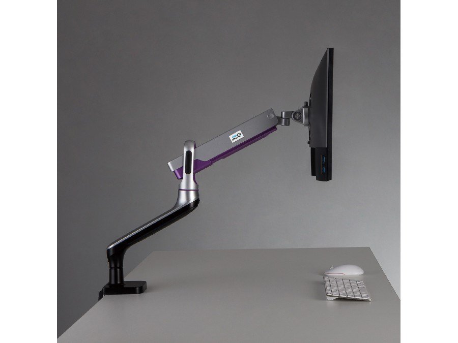 Ergo Office ER-436 monitorholder, premium, med gasfjeder, dobbeltarm 17