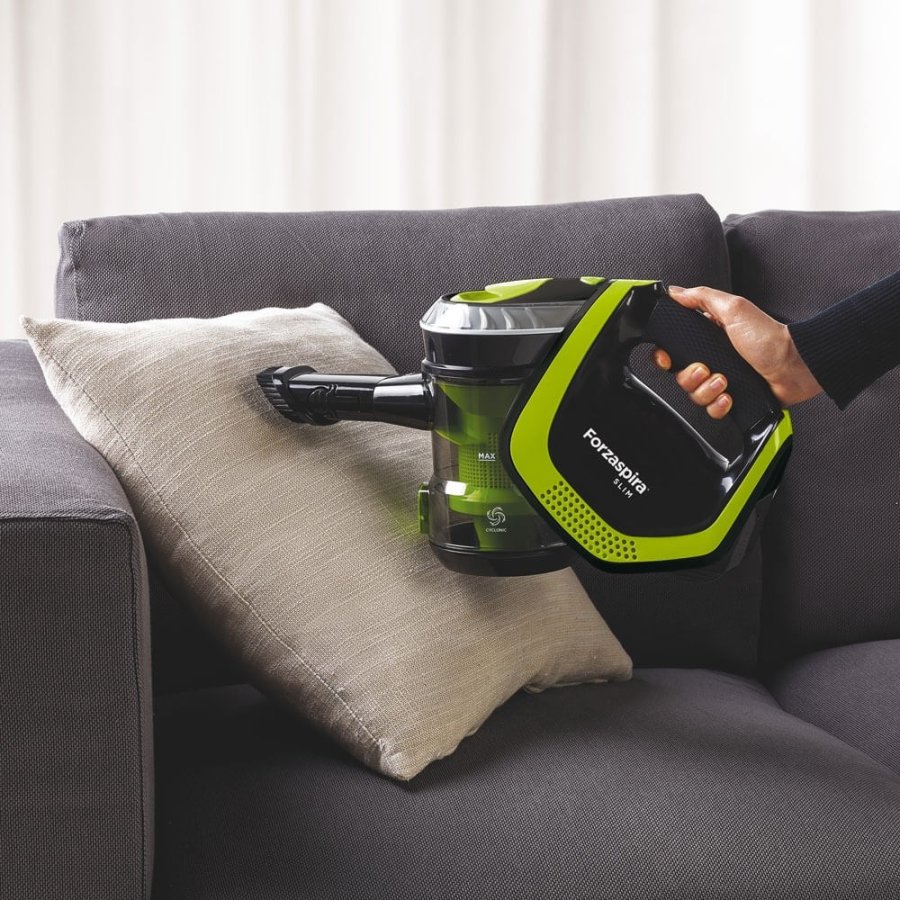 Polti Forzaspira Slim SR110 2-in-1 stick vacuum Batteri Dry HEPA Posels Sort, Lime, Metallic #16