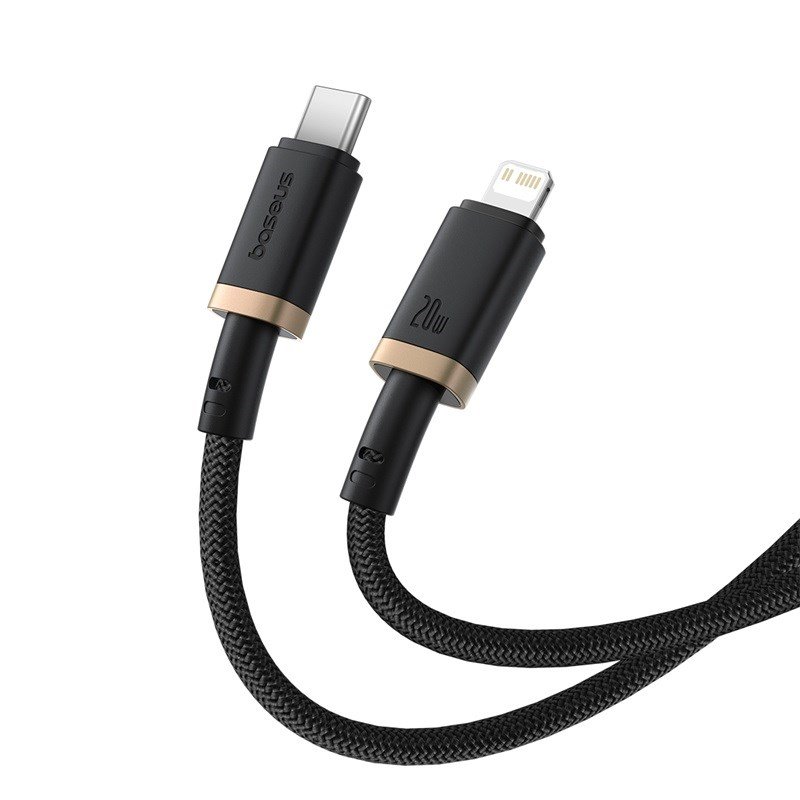Baseus Dura Type C-hurtigopladningskabel til iP 20 W 2 m Sort, guld #4