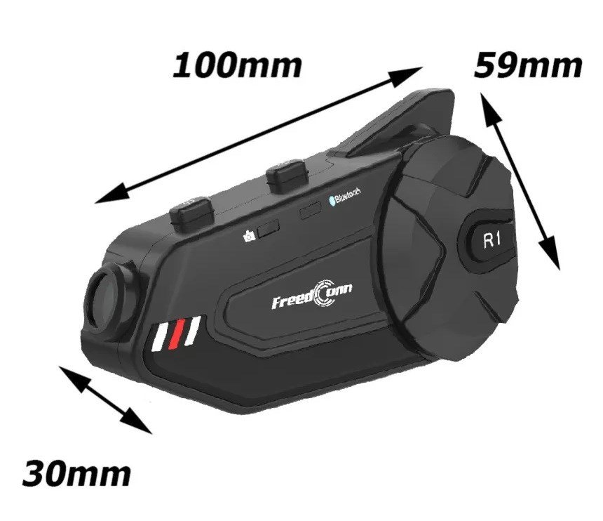 Intercom til motorcykler FREEDCONN R1 PLUS E Sort #5