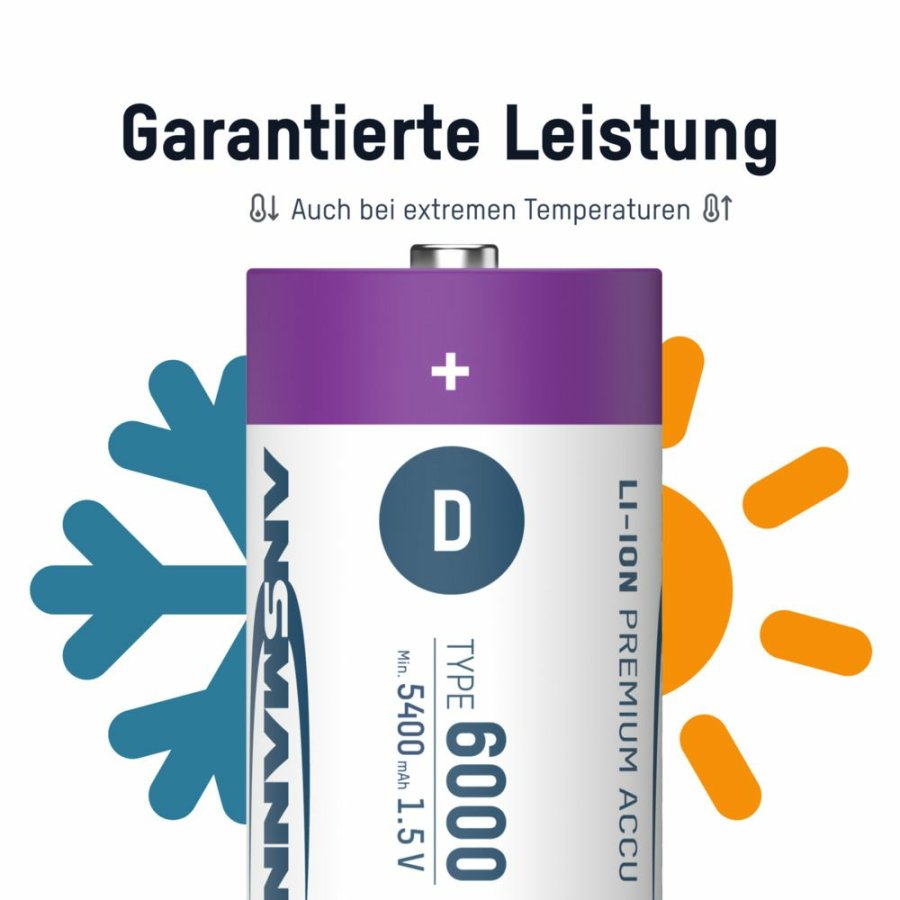 Ansmann 1314-0005 husholdningsbatteri Genopladeligt batteri D Lithium-Ion (Li-Ion) #10
