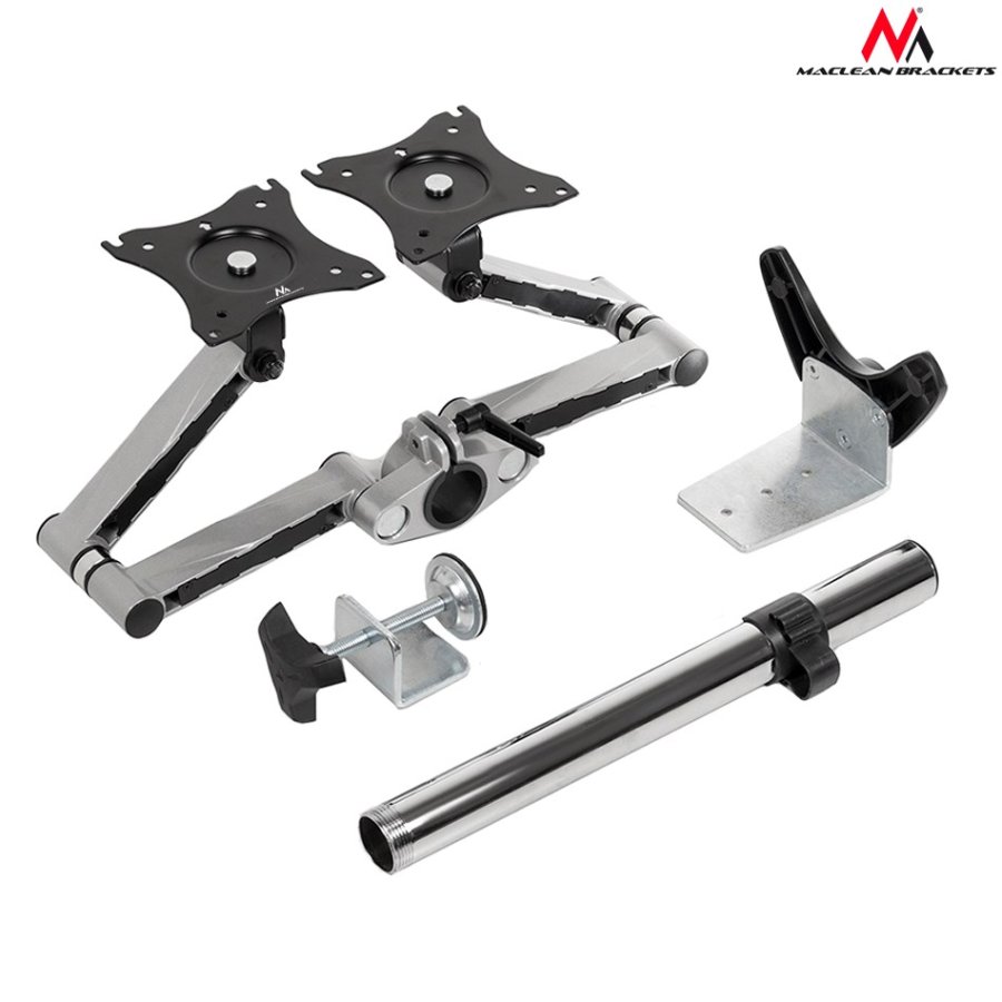 Skrivebordsholder til to LCD-skrme Maclean MC-714 13-27