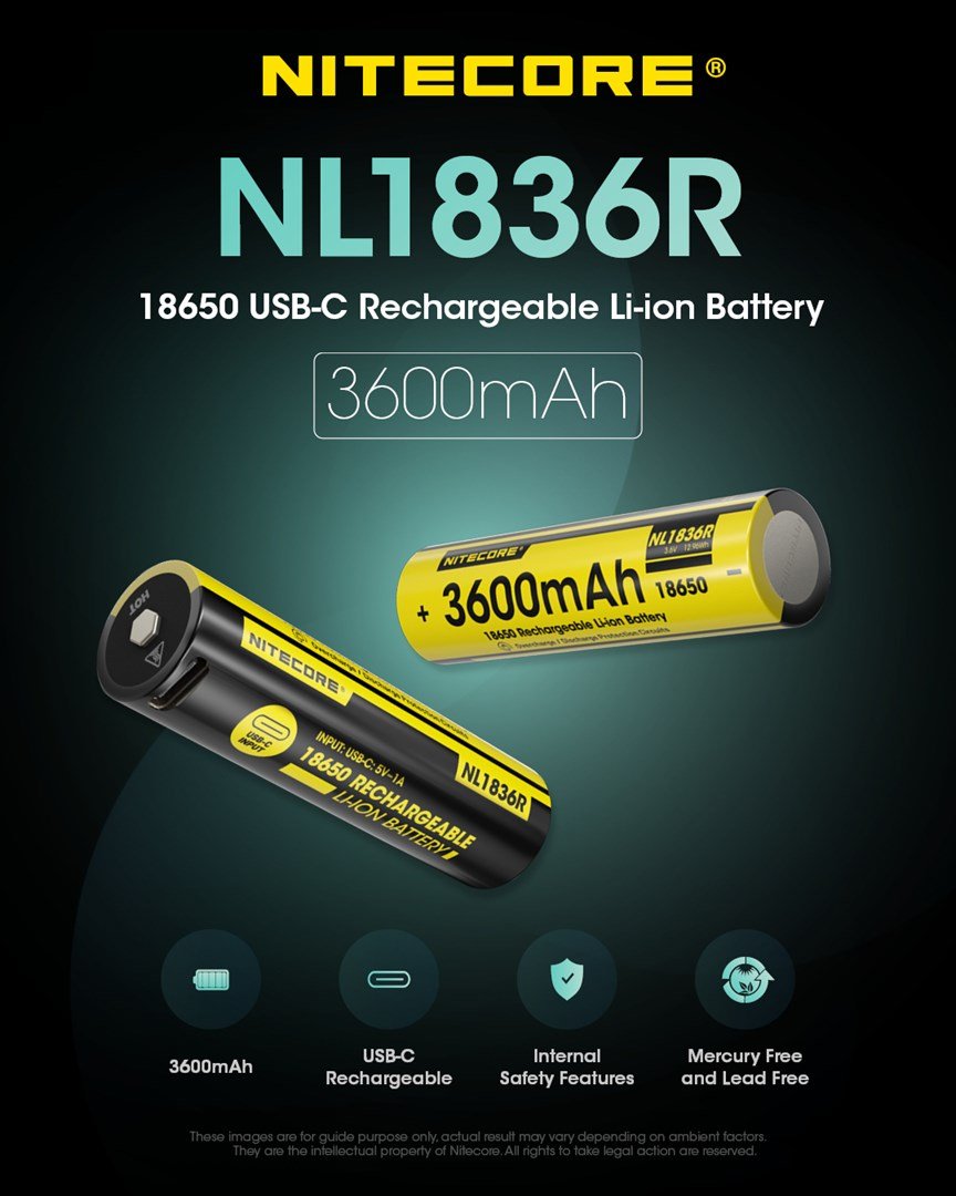 Nitecore NL1836R genopladeligt batteri Lithium-Ion (Li-Ion) 3600 mAh 3,6 V #13