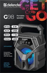 Defender G98 B�rbar mono h�jttaler Sort 5 W #9