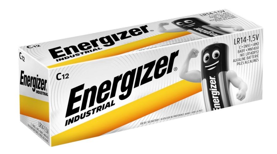 Energizer Industrial Engangsbatteri C LR14 R14 Alkaline 1,5 V 12 stk #1
