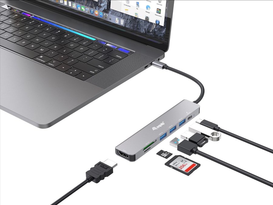 Equip 133494 dockingstation Ledningsf�rt USB 3.2 Gen 1 (3.1 Gen 1) Type-C S�lv #2