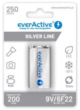 Genopladelige batterier everActive Ni-MH 6F22 9V 250 mAh Silver Line #1