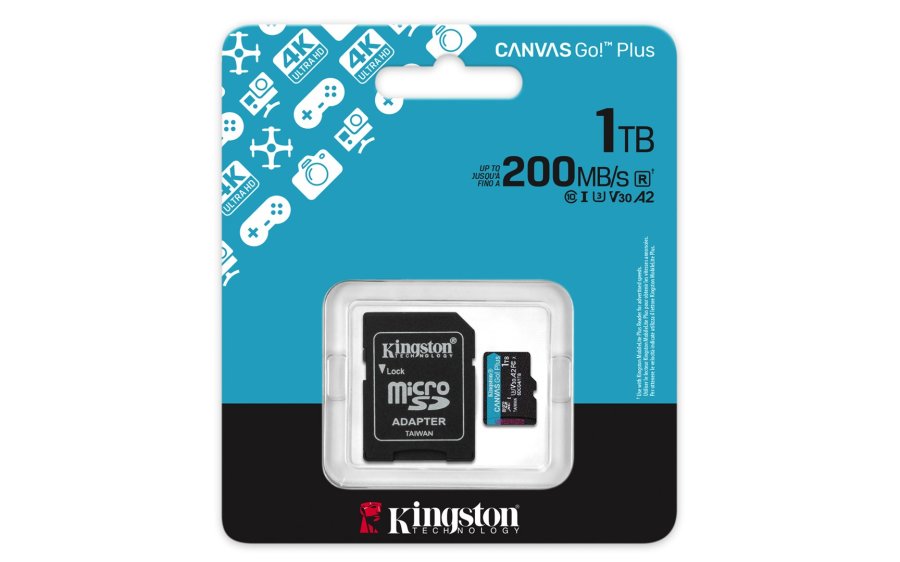 Kingston Technology 1 TB microSDXC Canvas Go! Plus Gen4 200 MB/s A2 U3 V30-kort + adapter #2