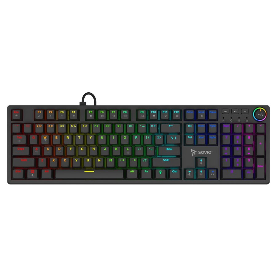 SAVIO STYX Clavier mcanique Outemu Peach Silent, Hot Swap, RGB #2