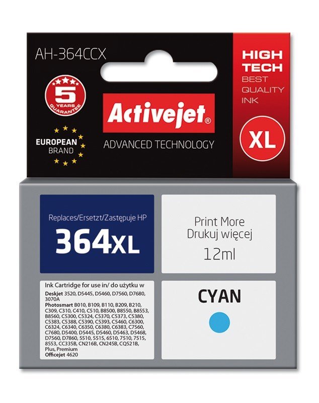 Activejet AH-364CCX Ink (erstatning HP 364XL CB323EE; Premium; 12 ml; bl) #1