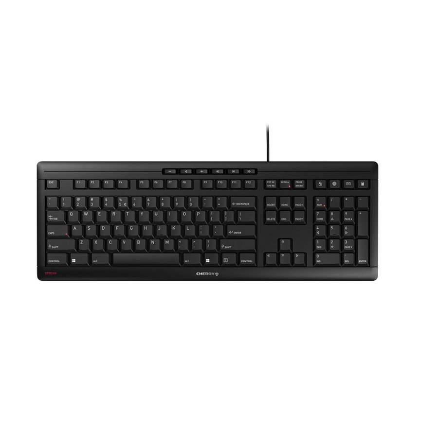 CHERRY STREAM tastatur Kontor USB QWERTY US engelsk Sort #1