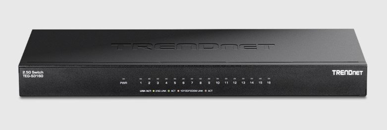 Trendnet TEG-S3160 netv�rksswitch Ikke administreret 2.5G Ethernet (100/1000/2500) Desktop Sort #2