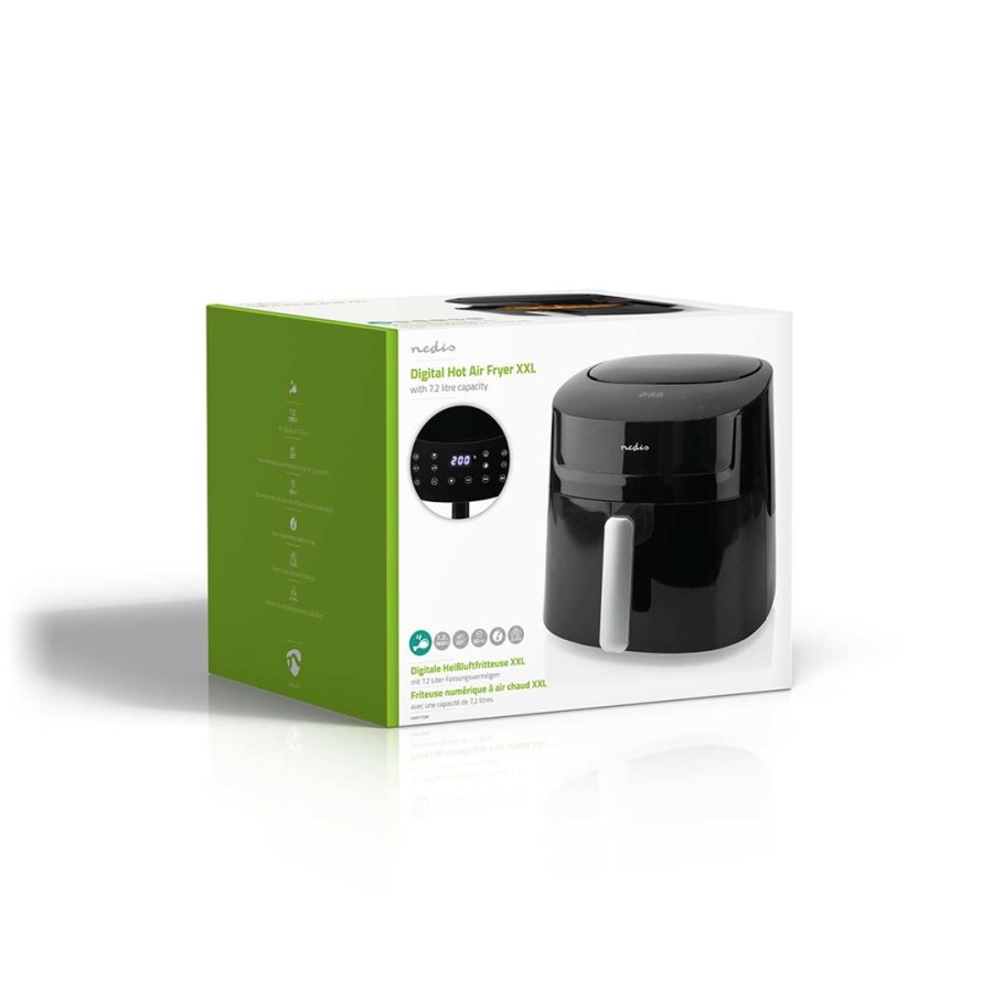 Hot Air Fryer | 7,2 l | Timer: 240 min | Antal forudindstillede programmer: 8 | Digital | Sort #9