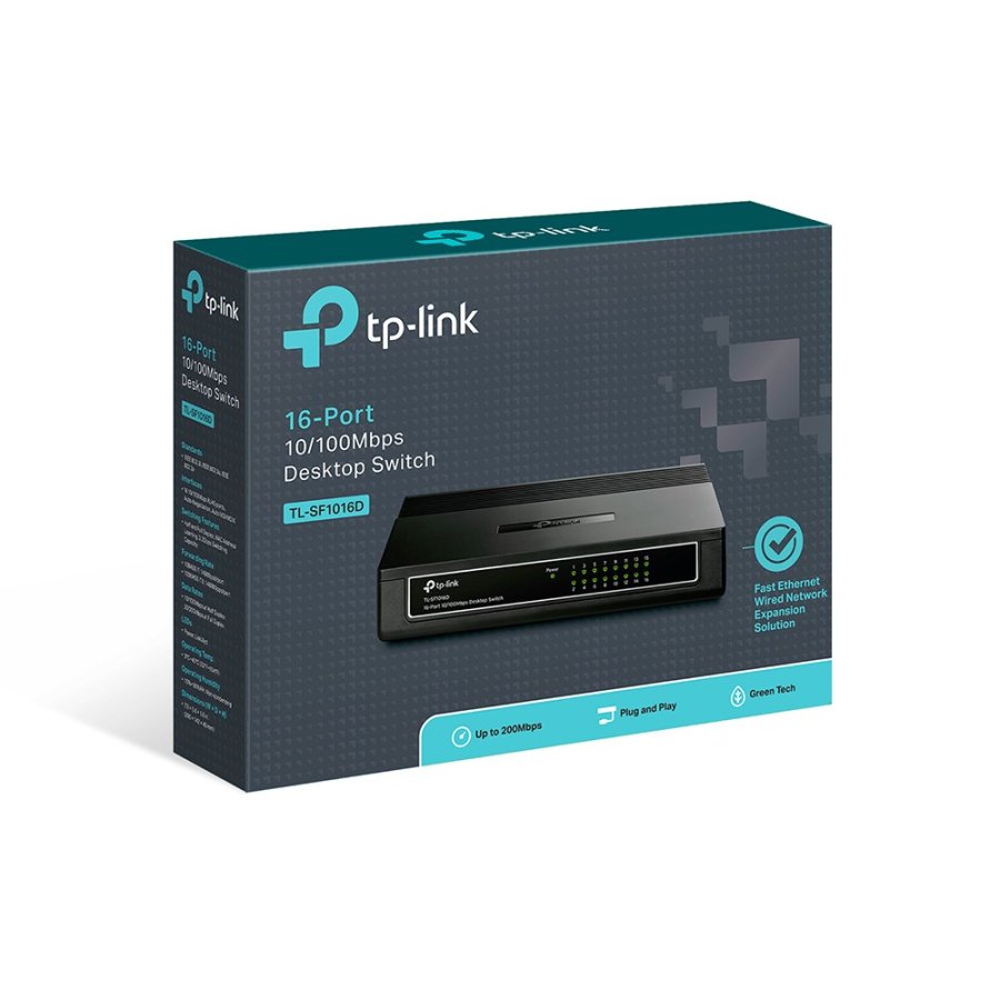 TP-Link TL-SF1016D netv�rksswitch Fast Ethernet (10/100) Sort #5