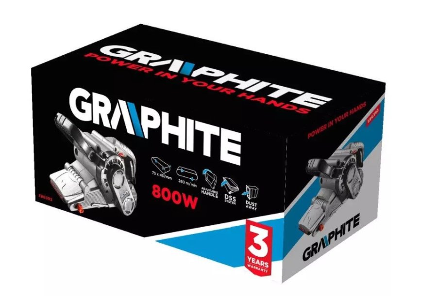 Bndsliber 800W Graphite, endelst bnd 75x457mm #5