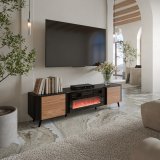 Cama Volare RTV-skab 200 x 39 x 49 cm sort/valnd + pejs #3