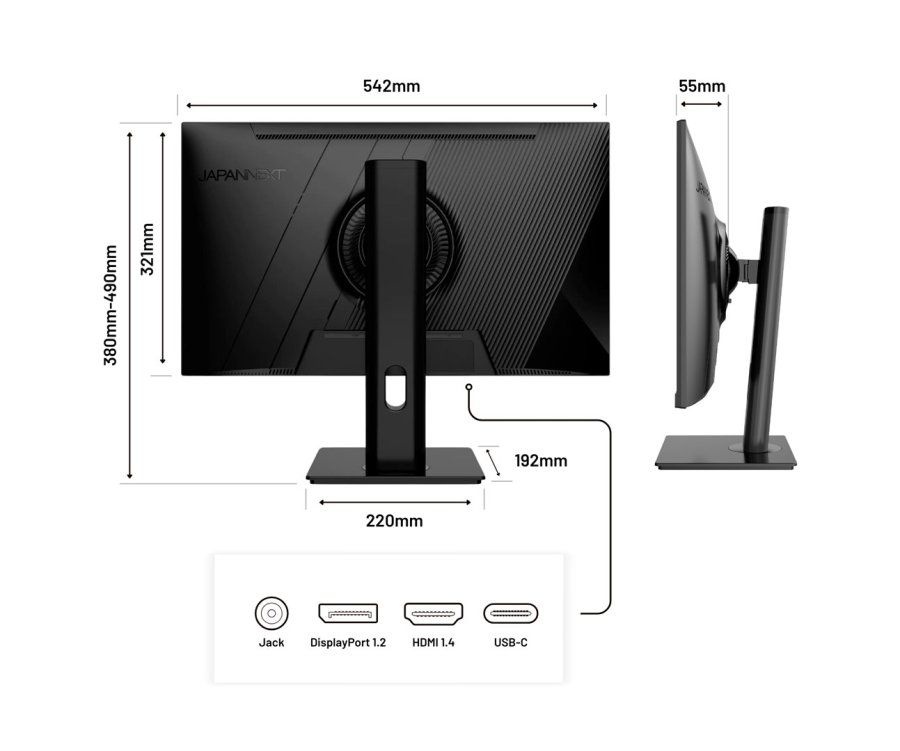 JAPANNEXT JN-IPS238FHDR-C65W-HSP computersk�rm 60,5 cm (23.8