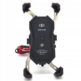 MOTORCYKEL TELEFONHOLDER FREEDCONN MC1W MED INDUKTIV OPLADER + BM2R FASTGRELSE AF HOVEDRR #6