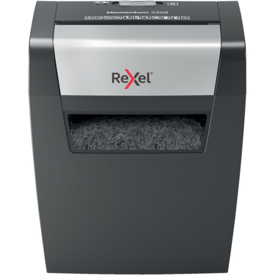 Rexel Momentum X308 papirmakulator Delvist makulering Sort, Gr #1