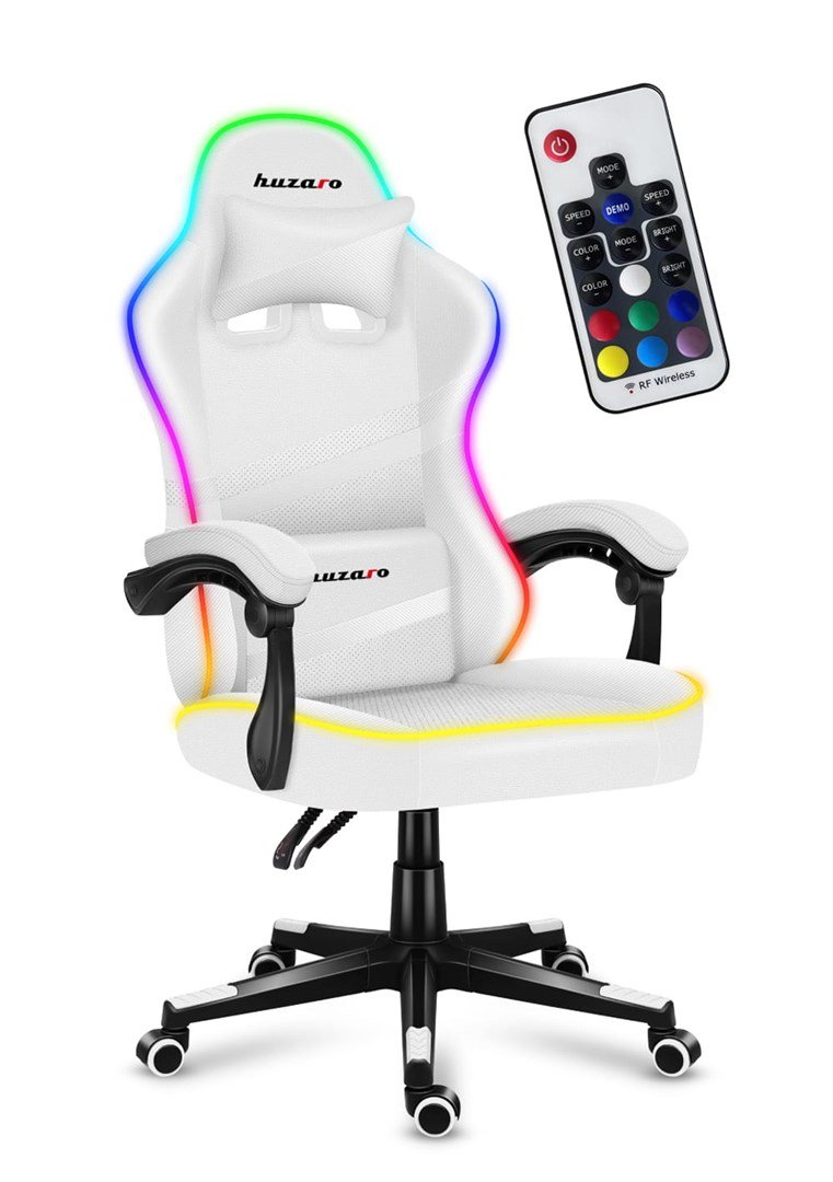 Gaming-stol - Huzaro Force 4.4 RGB White #1