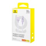 Baseus Gem USB A til USB C hurtigopladningskabel 2 m 100 W Lilla #5