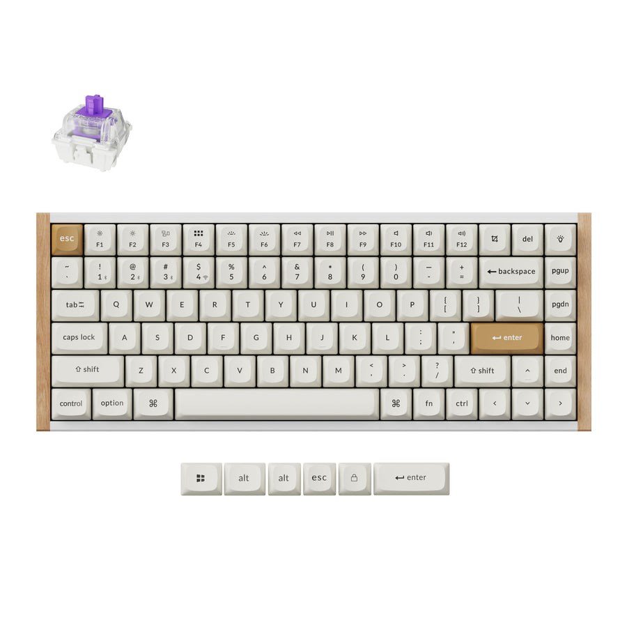 Keychron K2 HE tastatur Spil USB + RF Wireless + Bluetooth Hvid #1