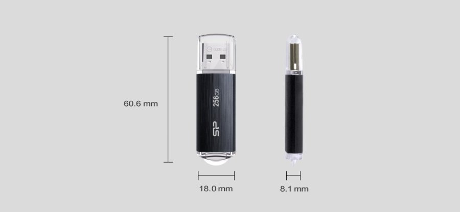 SILICON POWER Blaze B02	Pendrive USB-flashdrev 256 GB USB Type-A 3.2 Gen 1 (SP256GBUF3B02V1K) Sort #4