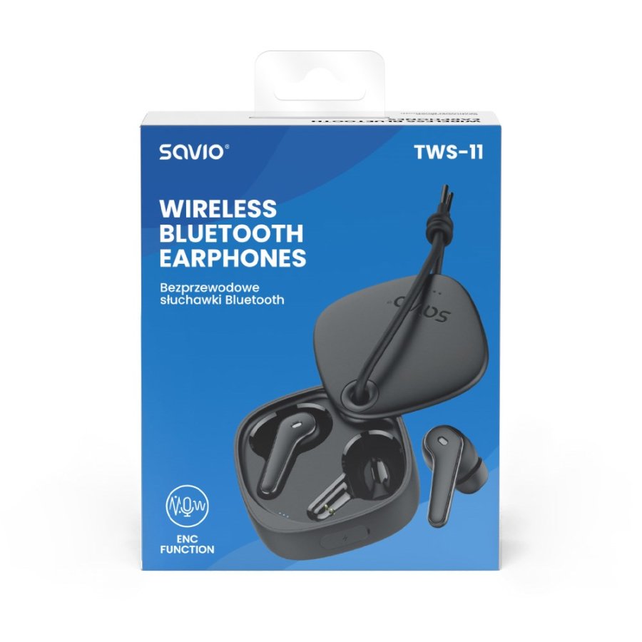 Bluetooth hovedtelefoner Savio TWS-11 Sort #10