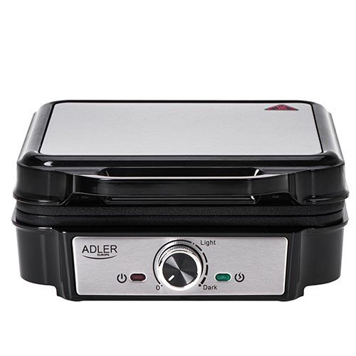 Adler AD 3083 vaffeljern 4 vafler 1800 W Sort, Slv #1